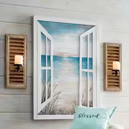 Shop Coastal Décor - Wall Art, Bedding, Accents | Seventh Avenue Beach Theme Office, Beachy Bedroom Decor, Colorful Beach House Decor, Colorful Beach House, Beachy Wall Art, Beach Themed Crafts, Beach House Living Room, Coastal Bedroom Decorating, Beach Canvas Wall Art