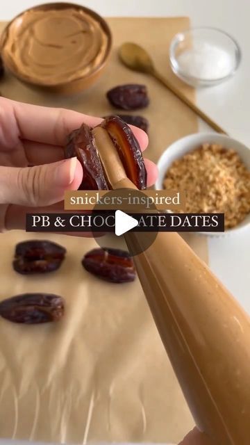 How To Meal Prep on Instagram: "😍 Dates that taste just like snickers!!  🍫🥜 Snickers Stuffed-Dates   by: @moribyan 💚  📝INGREDIENTS * Medjool dates * peanut butter * roasted peanuts chopped * chocolate dark, milk, or semi-sweet will work  INSTRUCTIONS  1. Cut each date open and remove the seed/pit. You can skip this step if you purchased pitted dates.  2. Transfer the peanut butter to a piping bag or ziplock bag. You can also use a spoon for this step. Fill each date with peanut putter and sprinkle chopped peanuts on top. Seal the dates shut by pressing at the top.  3. Press a toothpick into each date to help with dipping later. Alternatively you can use a fork to dip them but toothpicks make it easier.  4. If your dates are very soft and don't hold shape well, pop them in the freezer Dates Dessert, Dates Peanut Butter, Healthy Food Recipies, Ramadan Recipes Iftar, Pistachio Cream, Date Recipes, Medjool Dates, Ramadan Recipes, Dessert Recipe