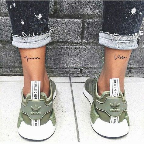 Follow my pinterest✨ @f1233v Summer Tattoo, Best Friend Tattoos, Friend Tattoos, Ankle Tattoo, Trendy Tattoos, Tattoo Placement, Piercing Tattoo, Tattoo Fonts, Love Tattoos