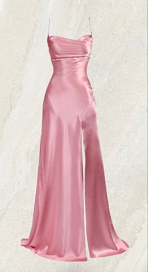 Pink Satin Prom Dress, Satin Prom Dresses, Classy Prom, Classy Prom Dresses, Stunning Prom Dresses, Pink Prom Dress, Prom Dress Inspiration, Cute Prom Dresses, Pretty Prom Dresses