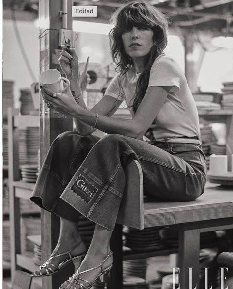 Lou Doillon Style, Lou Douillon, Gucci Label, French Style Icons, Gucci Jeans, Catherine Mcneil, Caroline Vreeland, Elle Korea, Lou Doillon