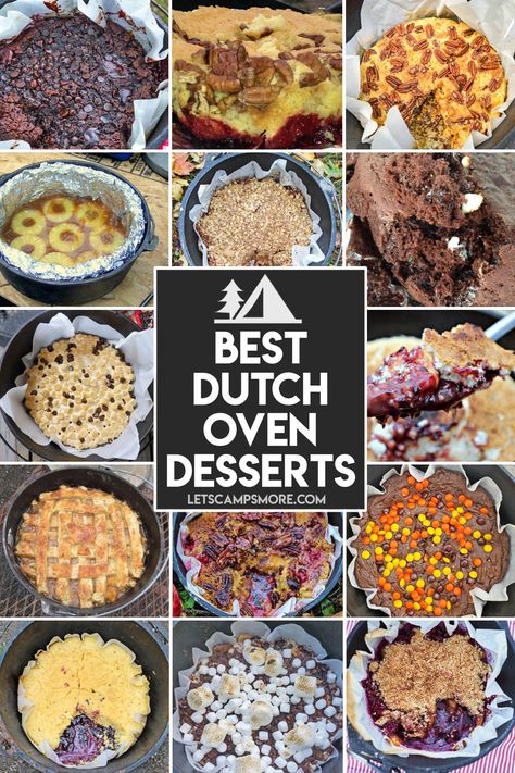 Dutch Oven Open Fire Recipes, Dutch Oven Over Campfire, Campfire Cooking Dutch Oven, Cooking While Camping, Dutch Oven Apple Crisp Camping, Camp Dutch Oven Recipes Outdoor Cooking, Cast Iron Dutch Oven Recipes Desserts, Campfire Dutch Oven Desserts, Coleman Stove Recipes Camping