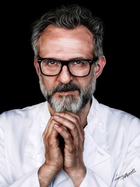 Chef Massimo Bottura 2 by Strazzantidesign Massimo Carnevale Art, Massimo Bottura Food, Massimo Bottura, Digital Illustrations, Digital Illustration, Chef, Deviantart, Illustrations, Fictional Characters