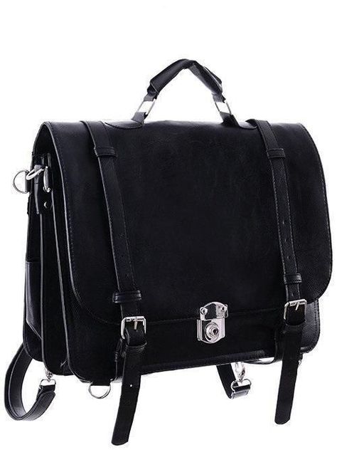 Satchel School Bag, Gothic Backpacks, Gothic Bag, Satchel Backpack, Black Satchel, Messenger Bag Backpack, Bags Messenger, Big Bags, Leather Messenger Bag