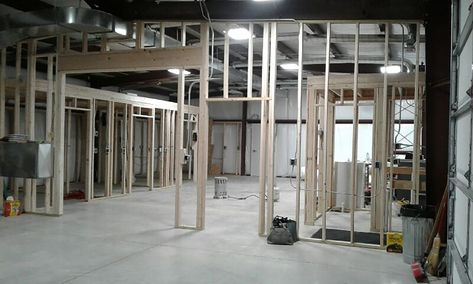 Wood Framing Inside Metal Building Framing Inside Metal Building, Metal Building Framing, Metal Building Interior Ideas, General Steel Buildings, Airplane Hanger House, Construction Knowledge, Metal Building Insulation, Airplane Hanger, Metal Garage Buildings