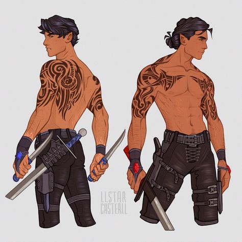 Azriel Acomaf Fanart, Acotar Azriel Fanart, A Court Of Silver Flames Fanart, Court Of Silver Flames Fanart, Tarquin Summer Court, Illyrian Tattoo, Nessian Fanart, Acotar Art, Charlie Bowater