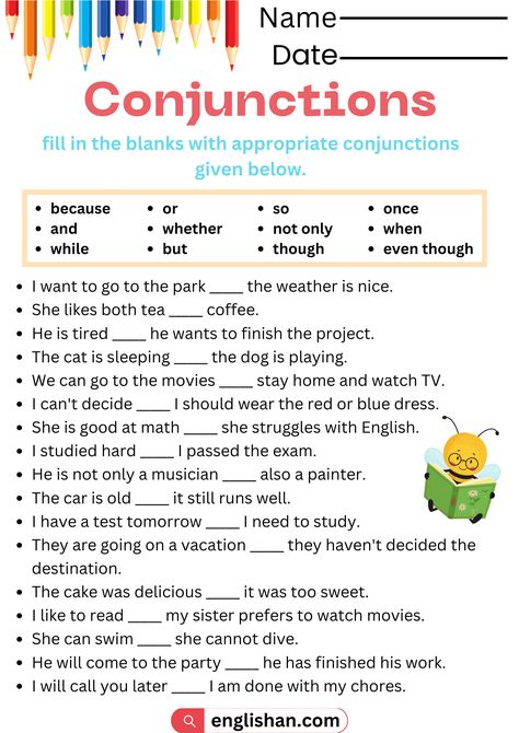 English Grammar Questions And Answers, Conjunctions Worksheet For Grade 1, Conjunctions Worksheet With Answers, Conjunctions Worksheet Grade 3, Conjunctions Worksheet 5th Grade, Subordinating Conjunctions Worksheets, Correlative Conjunctions Worksheet, Coordinating Conjunctions Worksheet, Conjunction Worksheet