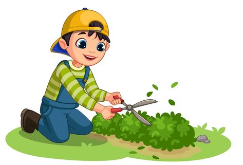 Cute little gardener boy Grass Clipart, Cartoon Garden, Ramadan Kids, Marvel Coloring, School Coloring Pages, Quote Coloring Pages, Boy Drawing, Cartoon Man