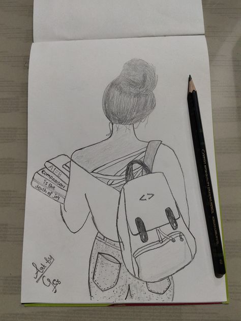 College girls drawing Girl Doodle, Girls Drawing, Meaningful Drawings, College Girl, Girl Sketch, College Girls, Girl Drawing, Easy Drawings, Doodles