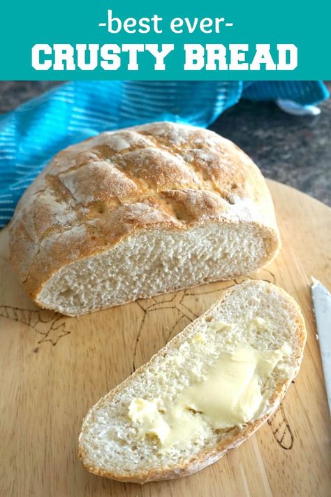 Rustic White Bread, White Lily Bread Flour Recipes, Crusty White Bread Recipe, Country White Bread Recipe, Easiest Homemade Bread, Crusty White Bread, Country White Bread, Rustic Loaf, Bread Flour Recipe