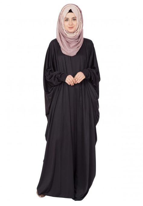 Classic Black Kaftan Abaya New Abaya Style, Burqa Designs, Habits Musulmans, Abaya Fashion Dubai, Selling Photography, Black Hijab, Abaya Hijab, Black Kaftan, Dress Abaya