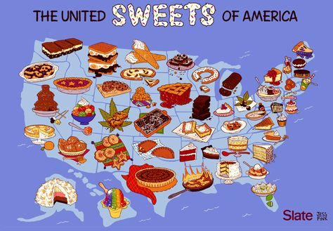 50 states, 50 desserts | The Columbian Nanaimo Bars, State Foods, American Desserts, Usa Food, Weekend Reading, America Map, U.s. States, The United States, Food And Drink