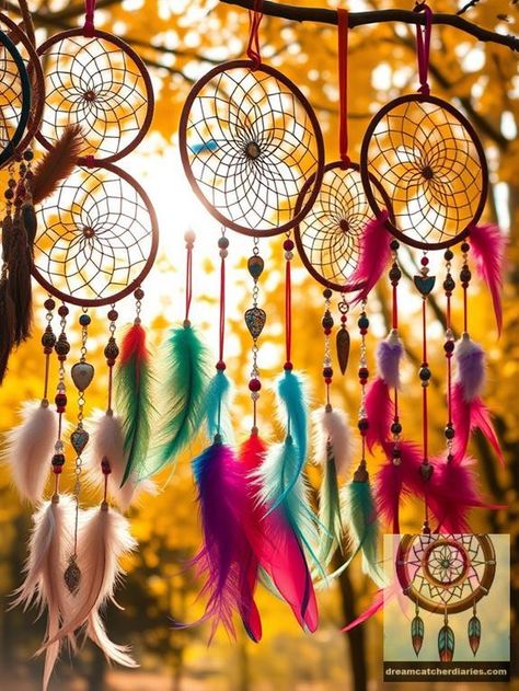 Adding feathers and beads to your dreamcatcher infuses it with a sense of whimsy and vibrancy that captures the essence of fall. This combination not only enhances visual appeal but also symbolizes deeper meanings like freedom and protection. Discover how to choose the right materials for your unique creation. #dreamcatcher #boho #bohemian #decor Making Dream Catchers, Fall Color Schemes, Bohemian Dreamcatcher, Sleep Rituals, Diy Boho Decor, Divine Connections, Diy Boho, Dream Catcher Diy, Pastel Colour Palette