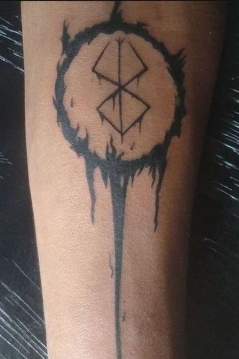 Top 23 Berserk Tattoo Ideas To Unleash Your Inner Warrior God Hand Tattoo, Berserk Tattoo Design, Berserk Symbol, Berserk Tattoo Ideas, Berserk Tattoos, Berserker Tattoo, Souls Tattoo, Berserk Tattoo, Dark Souls Tattoo