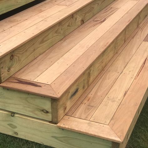 TCT Carpentry & Buildings on Instagram: “Can’t wait to show you photos of this finished outdoor entertaining area 👀 • • • • • • • #tctcarpentry #blackbuttdecking #decking…” Wood Steps Outdoor, Farmhouse Terrace, Diy Stairs Outdoor, Beach House Deck, Front Porch Steps, Hot Tub Designs, Porch Landscaping, Outdoor Wood Projects, Deck Framing