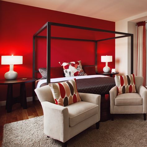 Peinture mat lessivable rouge chambre tendance déco Microsoft 365, Microsoft Outlook, Free Email, Lighting Fixtures, Bold Colors, Mobile App, Microsoft, Interior Decorating, Fireplace