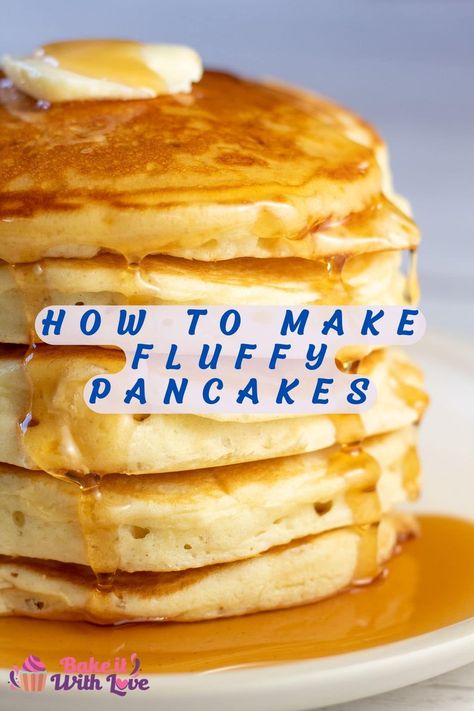 A tall stack of fluffy, golden pancakes on white plate with butter and syrup. Extra Fluffy Pancakes, Puffy Pancakes, Fluffiest Pancakes, Bisquick Pancakes, Easy Pancake, Light And Fluffy Pancakes, Flapjack Recipe, Fluffy Pancake Recipe, Make Pancakes