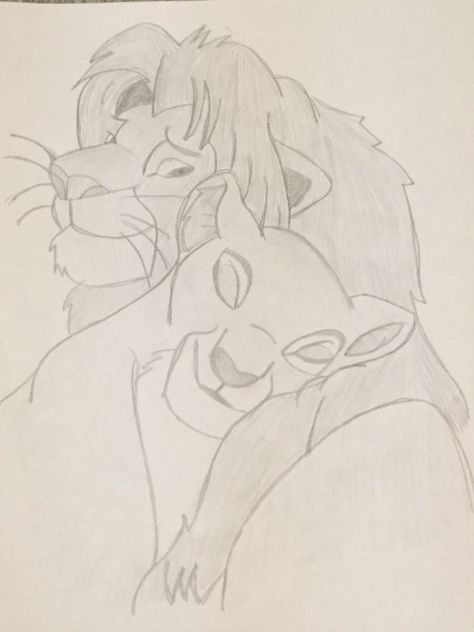 Sketches Of Love Feelings, Xanadu Color, Simba And Nala Drawing, Lion King Painting Easy, Drawing Ideas Lion King, King Sketch, Nala Lion King Drawing, Simba And Nala Painting, Lion King Art Sketches