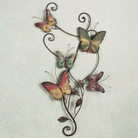 The Best Multicolored Butterfly Bouquet Wall Décor Metal Butterfly Wall Art, Eclectic Wall Decor, Butterfly Artwork, Metal Wall Plaques, Eclectic Wall Art, Butterfly Wall Decor, Paper Butterflies, Butterfly Wall Art, Garden Wall Art