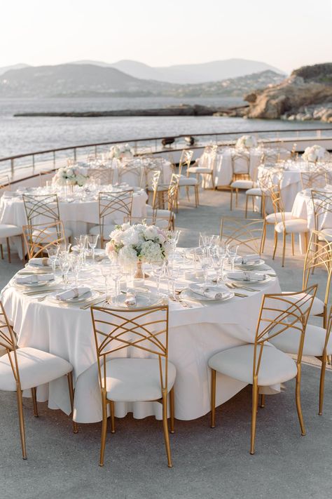 Sleek and Chic Wedding on Athens Riviera In Greece Athens Riviera Wedding, Riviera Wedding, Athens Riviera, Greece Destinations, Wedding In Greece, Athens Wedding, Classic Elegant Wedding, Wedding Dr, Dream Wedding Decorations