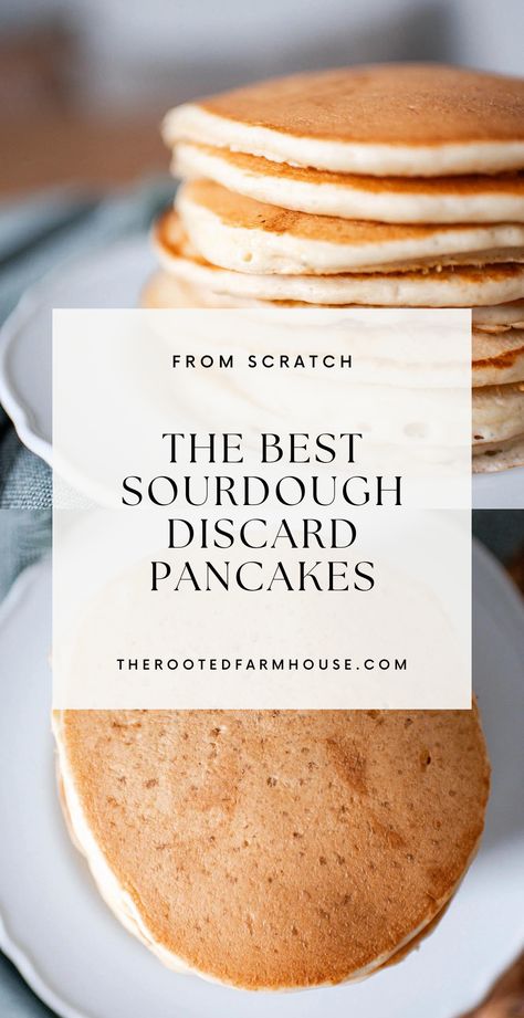 Nothing beats homemade, especially with our sourdough discard pancake recipe! It's a fantastic way to put your sourdough starter to good use. These sourdough recipes are not just easy but also incredibly tasty, giving a new meaning to a nutritious breakfast. Discard Pancakes Easy, Sourdough Discard From Fridge Recipes, Discard Pancakes Quick, Sourdough Discard Pancakes Recipe, Discard Pancake Recipe, Easy Sourdough Discard Pancakes, Sourdough Pancakes Discard, Sourdough Discard Recipes Breakfast, Breakfast Meal Prep Freezer