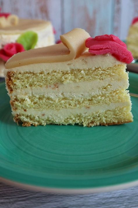 How To Make Marzipan, Marzipan Cake, Lemon Syrup, Pink Food Coloring, Layered Cake, Pink Foods, Marzipan, Quick Recipes, Layer Cake