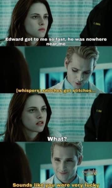 The Joke You, Twilight Movie Scenes, Twilight Videos, Twilight Jokes, Twilight Scenes, Twilight Quotes, Twilight Saga Series, Robert Pattinson Twilight, Twilight Funny