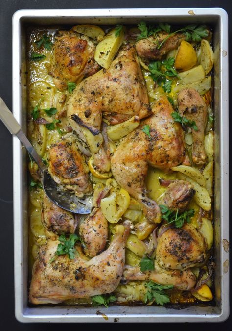 Chicken And Potato Recipes, Mediterranean Diet Chicken, Greek Chicken And Potatoes, Chicken And Potato, Greek Chicken Recipes, Chicken And Potatoes, Mediterranean Chicken, Greek Cooking, Duck Recipes