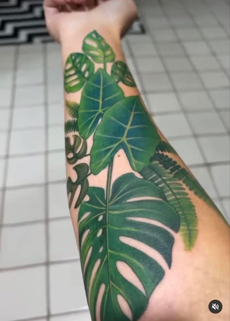 Botanical Tattoo Design, Plants Tattoo, Plant Tattoos, Green Tattoos, Leaf Tattoo, Theme Tattoo, Vine Tattoos, Floral Tattoo Sleeve, Plant Tattoo