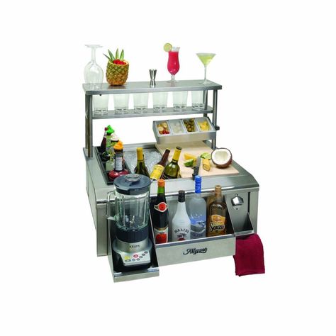 Alfresco 30″ Beverage and Prep Center with Versa Sink Pool Bar Ideas, Shelf Bar, Mobile Cocktail Bar, Cocktail Station, Speed Rail, Bbq Grill Design, Small Bars, Sink Units, Beverage Center