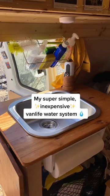 Living Van Life on Instagram: "Simple inexpensive vanlife water system!🤩 🚐 Do you want to convert a van? Click the link in bio to join Van Life Academy! 🎥 from @wild.tiny.life Follow if you want to get inspired Living Van Life ❤️ TAG @livingvanlife to get featured 🚌 .⠀ .⠀ .⠀ #vanlifesquad #whatawonderfulway #vanlife #vanlifediaries #vanlifeproject #vanlifeculture #vanlifeexplorers #vanclan #vanlifemagazine #vanlifehack #vanlifereality #campingcar #rvlife #campervan #camperlife #tinyhouse #of Campervan Storage Ideas, Living Van, Grey Water System, Travel Camper, Diy Campervan, Camper Van Life, Van Conversion Interior, Campervan Life, Build A Camper Van