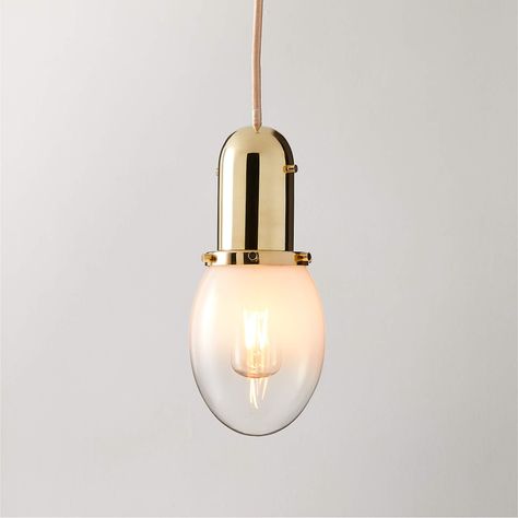 Clear glass pendant light