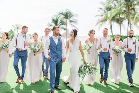 Beach Wedding Suspenders Groomsmen, Groomsmen Blue Pants, Beach Wedding Guys Attire, Coastal Groomsmen Attire, Beach Wedding Blue Suit, Dusty Blue Groomsmen Attire Suspenders, Groomsman Beach Wedding Attire, Light Blue Tux Wedding, Slate Blue Groomsmen Attire