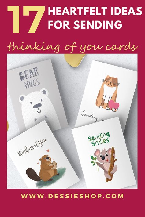 thinking of you cards Birthday Greeting Card Ideas, Thinking Of You Images, Cards Handmade Birthday, Greeting Cards For Teachers, Greeting Cards Handmade Birthday, Card Messages, Greeting Card Ideas, Teacher Cards, Bear Hug