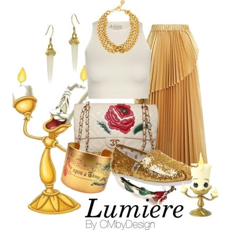 Lumiere Beauty And The Beast Costume, Lumiere Disneybound, Once Upon A Time Inspired Outfits, Beauty And The Beast Inspired Outfits, Beauty And The Beast Clothes, Marvel Bounding, Beauty And The Beast Disneybound, Beast Disneybound, Lumiere Beauty And The Beast