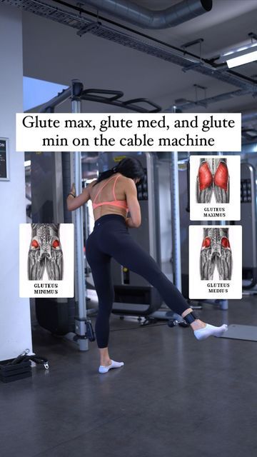 Glute Med Kickback, Cable Machine For Glutes, Glutes Workout Cable Machine, Cable Kickback Variations, Kickbacks Cable Machine, Donkey Kicks Cable Machine, Glute Medius Kickback Cable, Glute Cable Workout, Cable Machine Workout Glutes