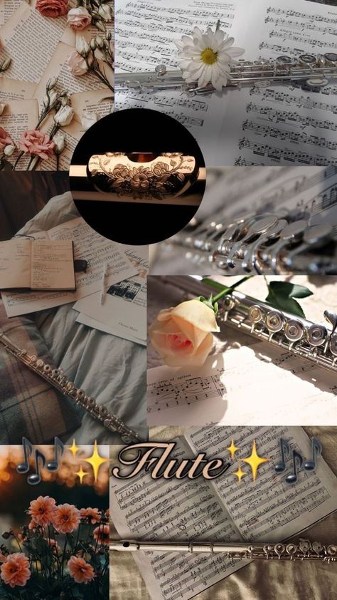 Flute Astethic, Flute Aesthetic Wallpaper, Flute Pictures, Flute Wallpapers, Flute Aesthetic, Sheet Music Aesthetic, Funny Band Jokes, Popular Piano Sheet Music, Transverse Flute