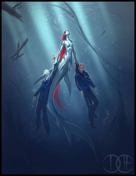 Mermay: Heroic by Trollfeetwalker on DeviantArt Humanoid Sea Creature, Fantasy Creatures Mythology, Sea Monster Art, Shark Mermaid, Sea Shanty, Mermaid Man, Nice Face, Humanoid Creatures, Image Painting