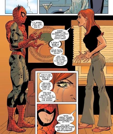 Funny Spider Man Comic Panels, Spiderman And Mj Comics, Peter And Mj Comics, Spider Man Comic Panel, Mj Comics, Peter Parker Comic, Spiderman And Spider Gwen, Spiders Funny, Spiderman Ps4