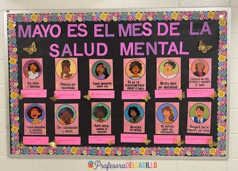 Bulletin Boards for Spanish Classes - Profesora Delgadillo Spanish Class Bulletin Board Ideas, 5 De Mayo Bulletin Board Ideas, Spanish Class Bulletin Boards, Bilingual Bulletin Boards, Spanish Classroom Ideas, Spanish Bulletin Board Ideas, Encanto Classroom, Spanish Classroom Bulletin Boards, School Poster Ideas