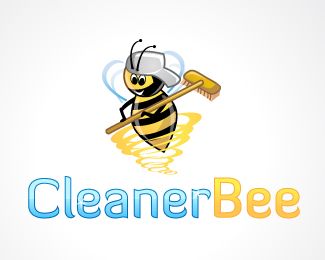 Cleaner Bee Logo design - Good for any cleaning business, specially good for business related to House cleaning,Store Cleaning,Office Cleaning or eco related business.<br /><br />The logo has a bee mascot in a happy mood and moving fast to show he is busy cleaning.<br /><br />Im happy to change text and colors, also a good domain name is still available for you to grab! :)  Price $790.00 Bee Cleaning Logo, Bee Logo Design, Bee Mascot, Cleaning Office, Bee Logo, Cleaning Logo, Happy Mood, Office Cleaning, Cleaning Companies