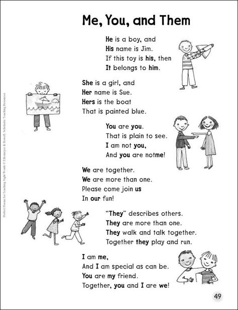 Pronoun Poem Examples Teaching Pronouns, Pronoun Activities, Ingles Kids, Poems For Kids, English Club, Childrens Poems, Personal Pronouns, Ela Classroom, Kids Poems