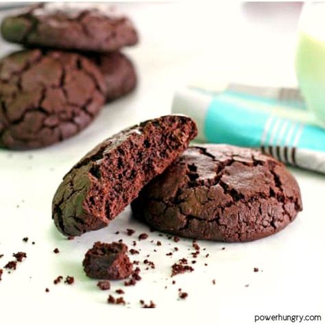 Double Chocolate Chickpea Flour Cookies {Vegan} | power hungry Chickpea Flour Cookies, Chickpea Flour Recipes, Medical Medium Recipes, Chickpea Cookies, Garbanzo Bean Flour, Garbanzo Bean, Bean Flour, No Flour Cookies, Healthy Substitutions