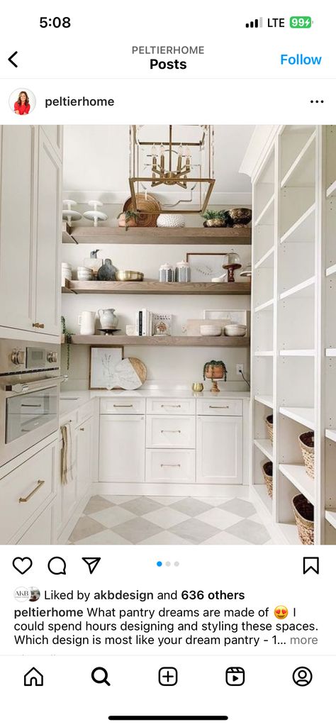 Microwave In Pantry, Beautiful Pantry, House Pantry, Pantry Inspiration, French Country House Plans, Cape House, Hill Interiors, Prep Kitchen, Built In Microwave