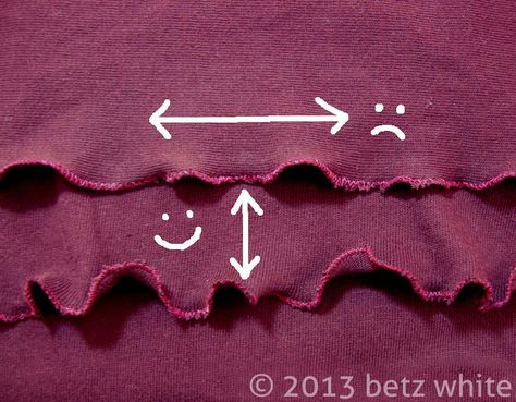 How to Create a Lettuce Edge and a wave decoration. Seam Finishes, Sewing Hems, Sewing Knits, Sewing Machine Stitches, Serger Sewing, Sewing Tricks, Sewing Tips And Tricks, Lettuce Hem, Sew Easy