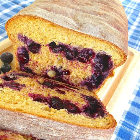 Blueberry Anadama Bread Bacon Monkey Bread, Anadama Bread, Breakfast Bread Recipes, Breakfast Toast, Yeast Bread, Bread Recipes Sweet, Trending Recipes, Soda Bread, Sweet Bread