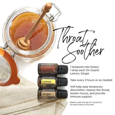 Doterra Sore Throat Recipe, Doterra Sore Throat, Sore Throat Essential Oils, Throat Soother, Essential Oils For Cough, Oils For Sore Throat, For Sore Throat, Scratchy Throat, Essential Oils For Colds