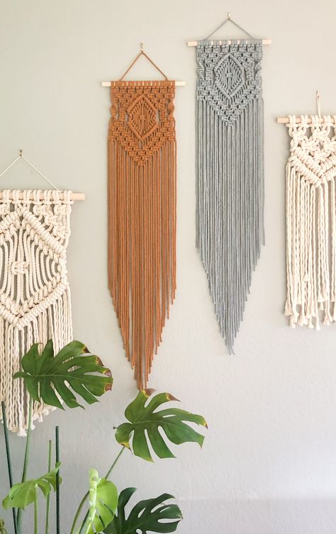 Long Macrame Wall Hanging, Coaster Macrame, 3d Macrame, Plant Holder Macrame, Diy Wall Hanging Yarn, Macrame Wall Hanging Pattern, Macrame Arch, Home Decor Macrame, Wall Decor Macrame