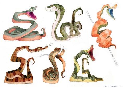 ArtStation - Snakes, Thibault LECLERCQ Snake Illustration Art, Snake Illustration Design, Snake Digital Art, Snakes Drawing, Snake Reference, Snake Drawings, Snake Character, Snake Illustration, Snake Drawing