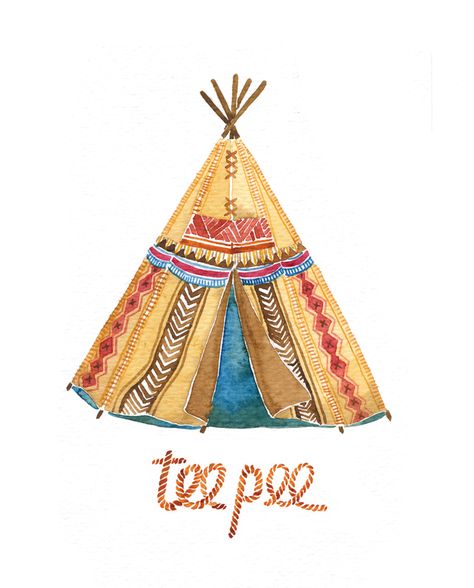 teepee Teepee Painting, Native Drawings, Indian Teepee, Bohemian Bedroom Design, Baby Room Diy, Doodle Icon, Horseshoe Art, American Western, Native American Design